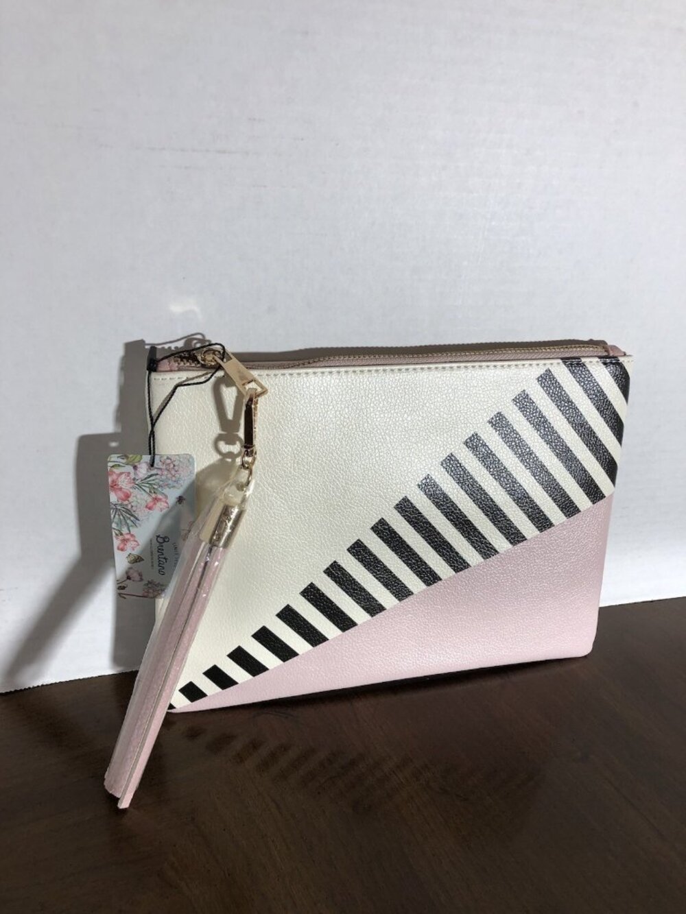 Brentano Clutch Bag Pouch In Pink 9.5” x 8”